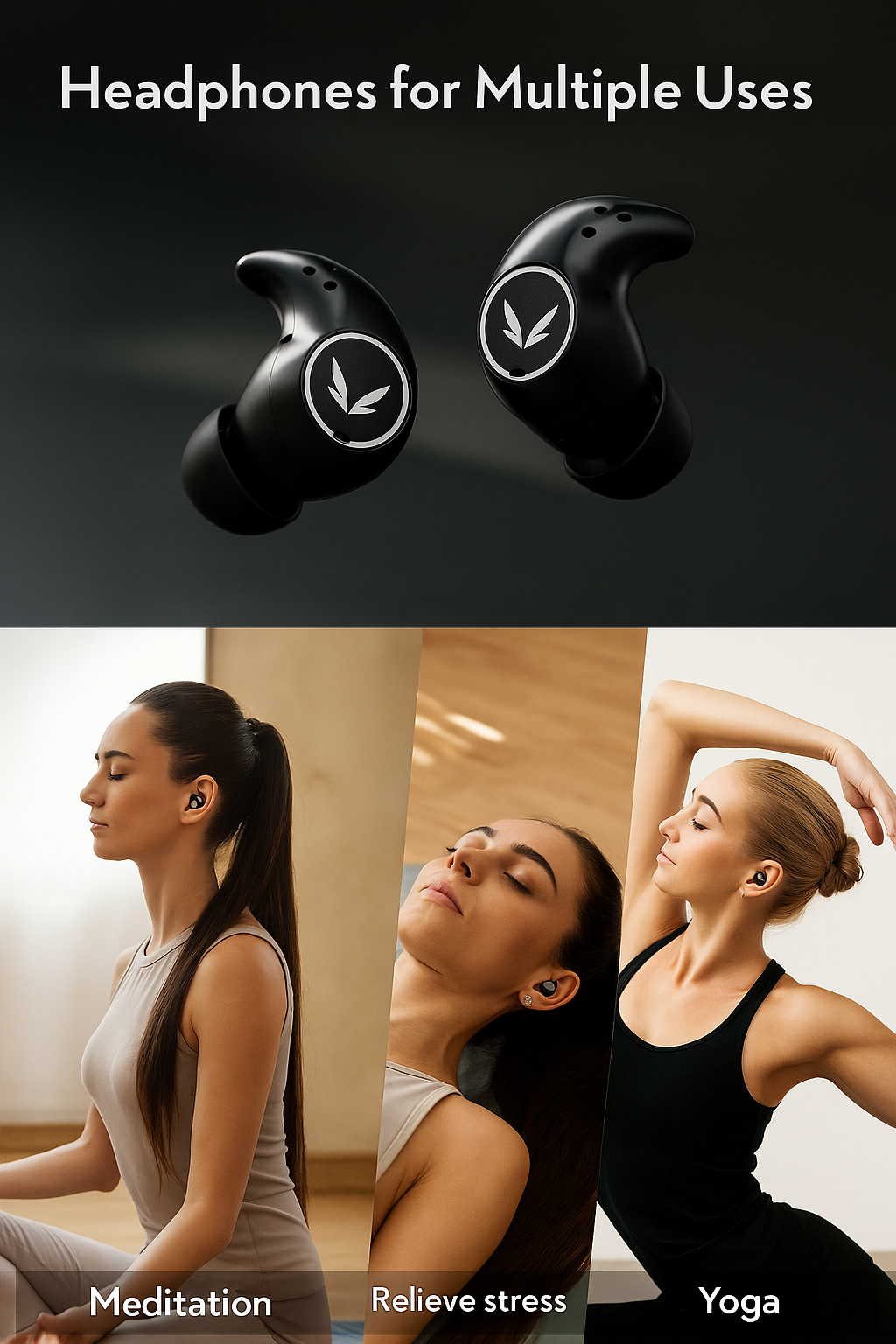White Noise: Touchscreen Sleeptune Mifo Bluetooth Earbuds - 28 SOUNDS - 8GB Storage - MP3 player