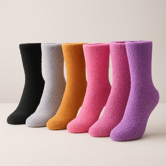 CozyPlush Unisex Fuzzy Socks - 5 Pack